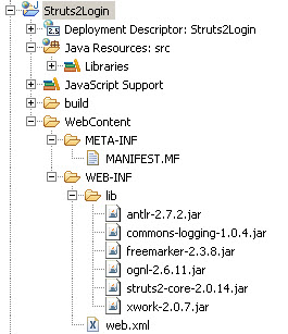 Struts 2 sample application